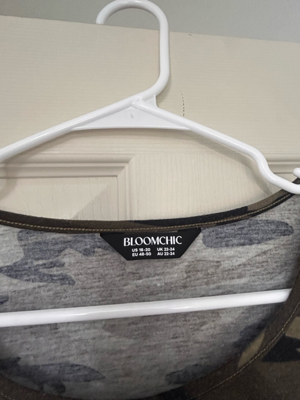 BloomChic Camouflage Midi Dress in Olive and Gray - Picture 2 of 2